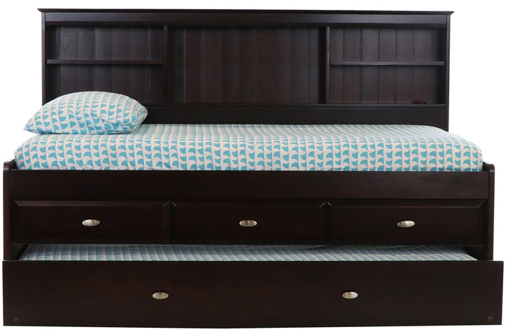 twin daybed with drawers underneath - Espresso