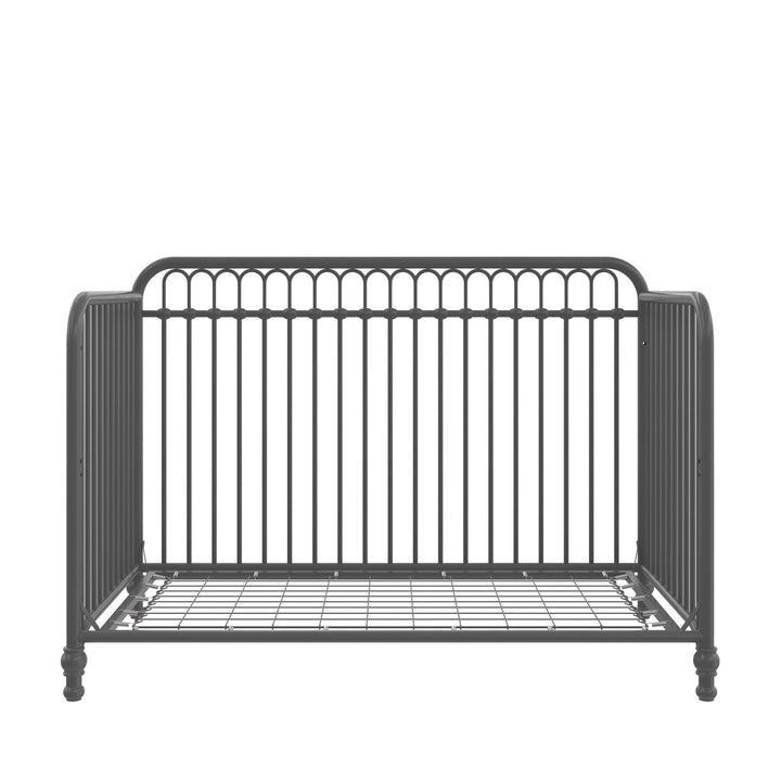 Little Seeds Raven 3-in-1 Metal Crib with Rounded Edges - Gray