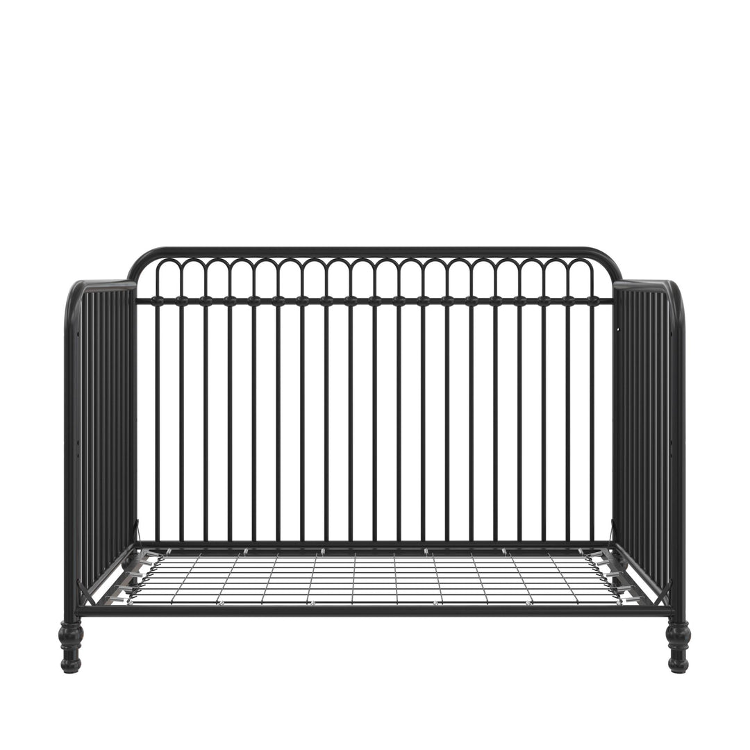 Little Seeds Raven 3-in-1 Metal Crib with Rounded Edges - Black