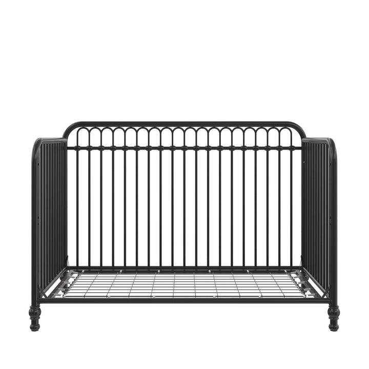 Little Seeds Raven 3-in-1 Metal Crib with Rounded Edges - Black
