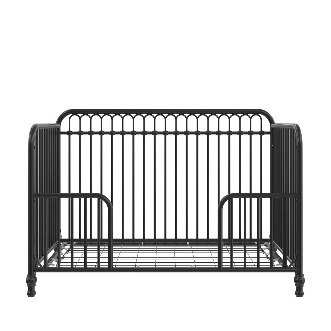 Little Seeds Raven 3-in-1 Metal Crib with Rounded Edges - Black