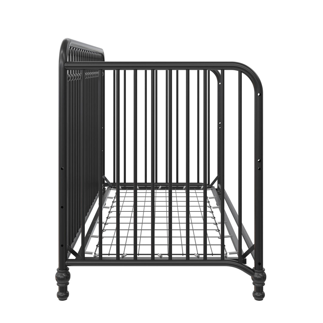 Little Seeds Raven 3-in-1 Metal Crib with Rounded Edges - Black