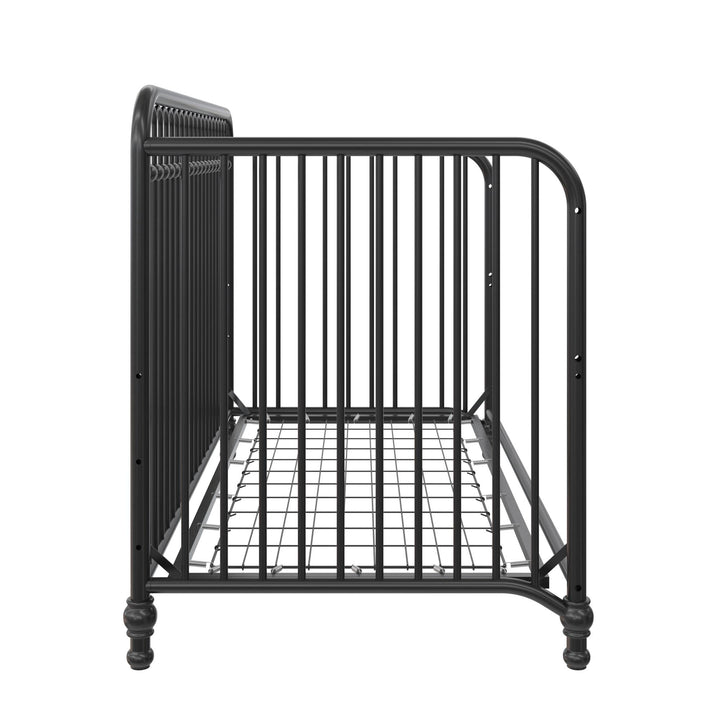 Little Seeds Raven 3-in-1 Metal Crib with Rounded Edges - Black
