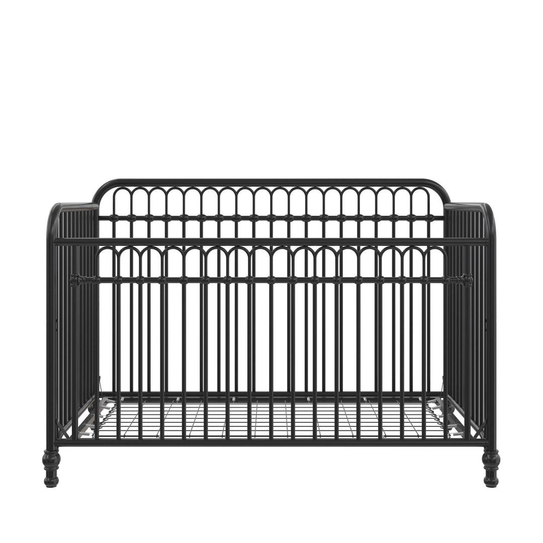 Little Seeds Raven 3-in-1 Metal Crib with Rounded Edges - Black