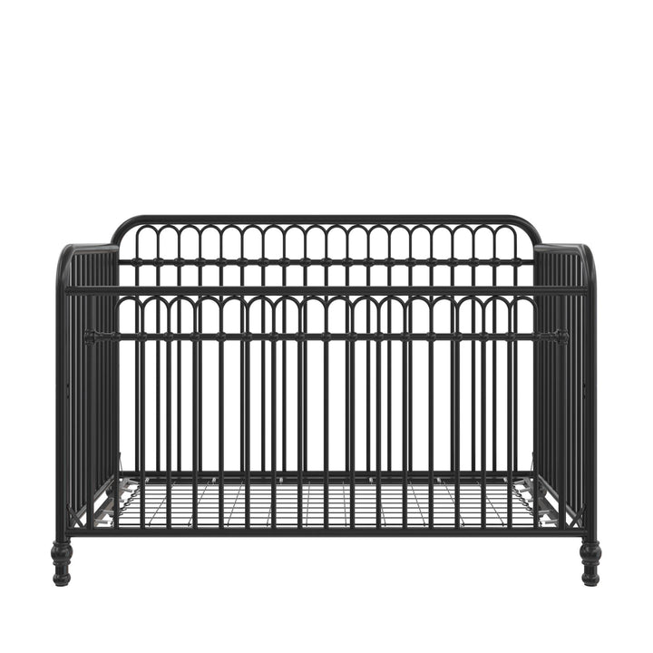 Little Seeds Raven 3-in-1 Metal Crib with Rounded Edges - Black