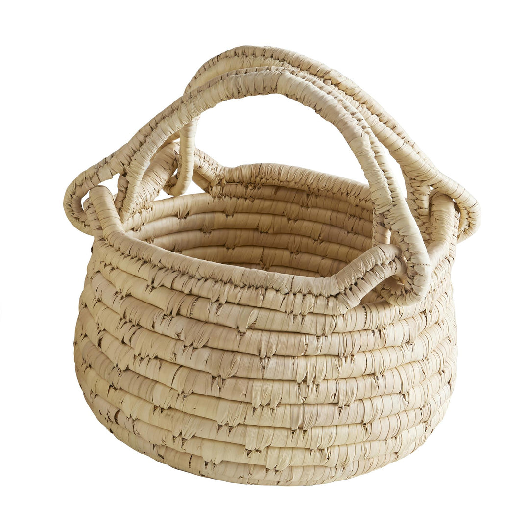 Seagrass Summer Baskets with Handles - White