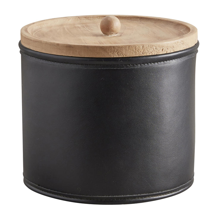 Wooden lid canisters - Black
