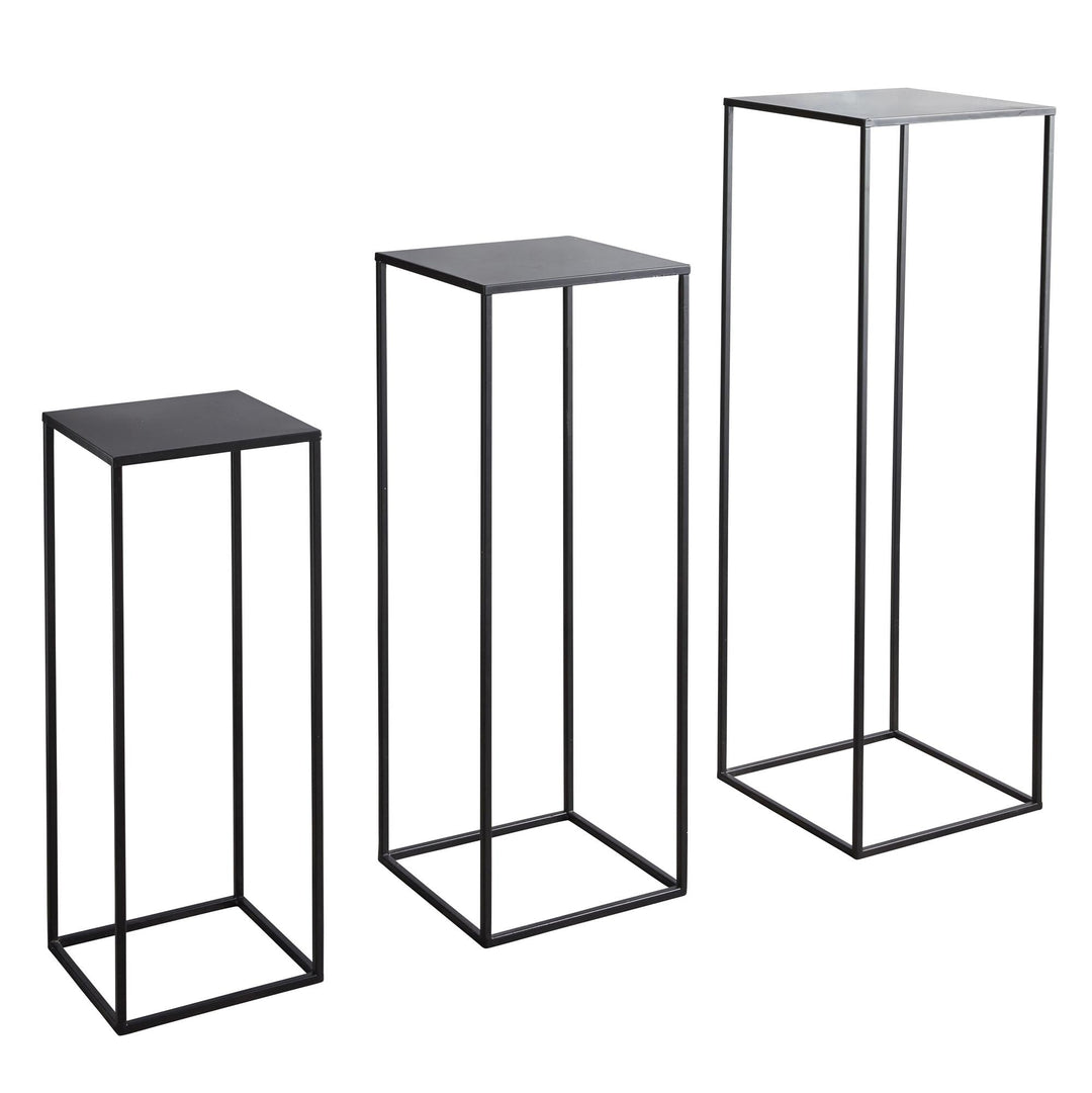 metal nesting tables - Black