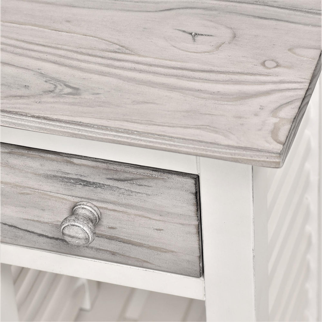 wooden Side Table - Gray