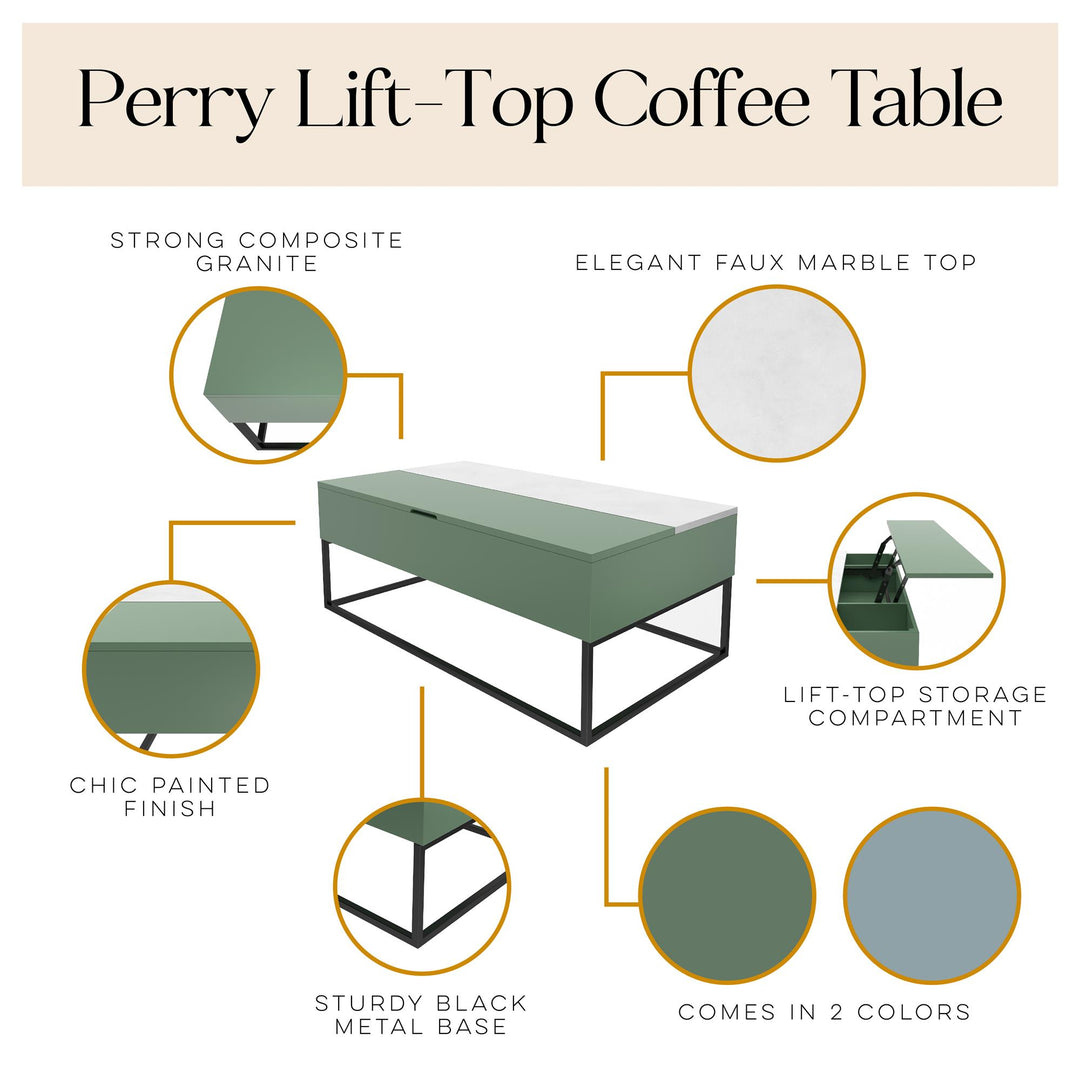 The Village Perry Lift-Top Coffee Table - Sage