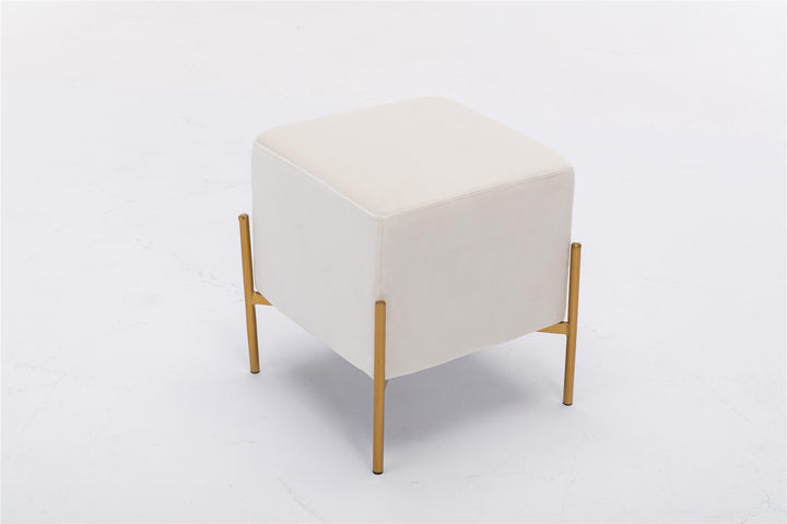 upholstered footrest - Cream