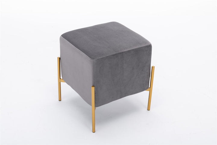 upholstered footrest - Gray