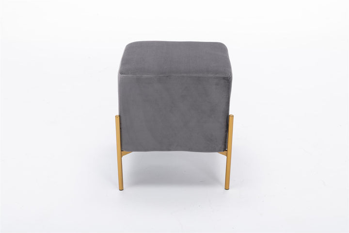 Upholstered Accent Ottoman - Blue