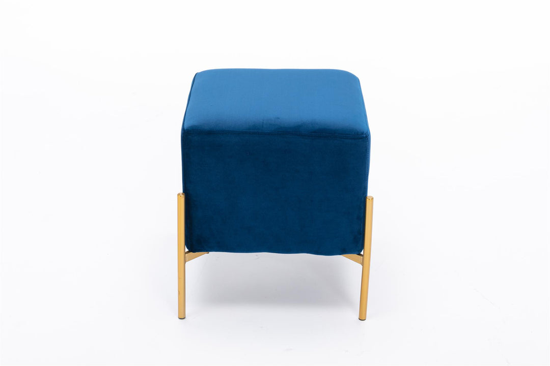 Upholstered Accent Ottoman - Blue