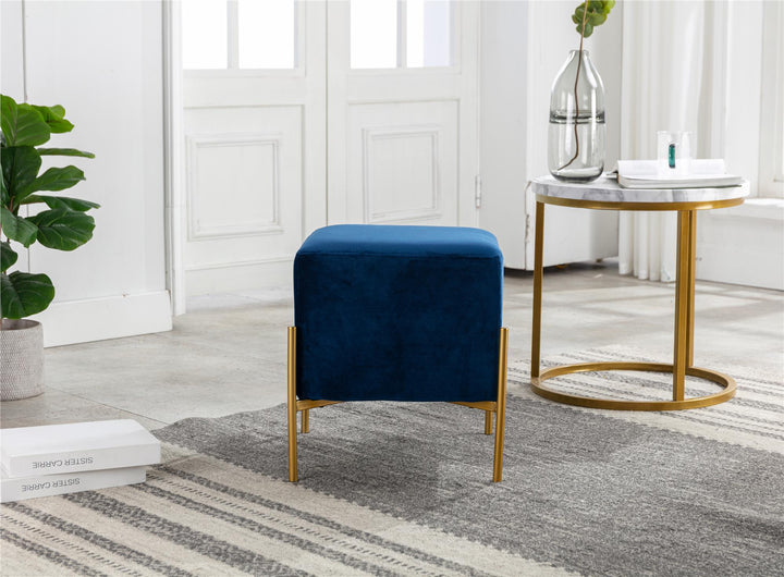 stool with footrest - Blue