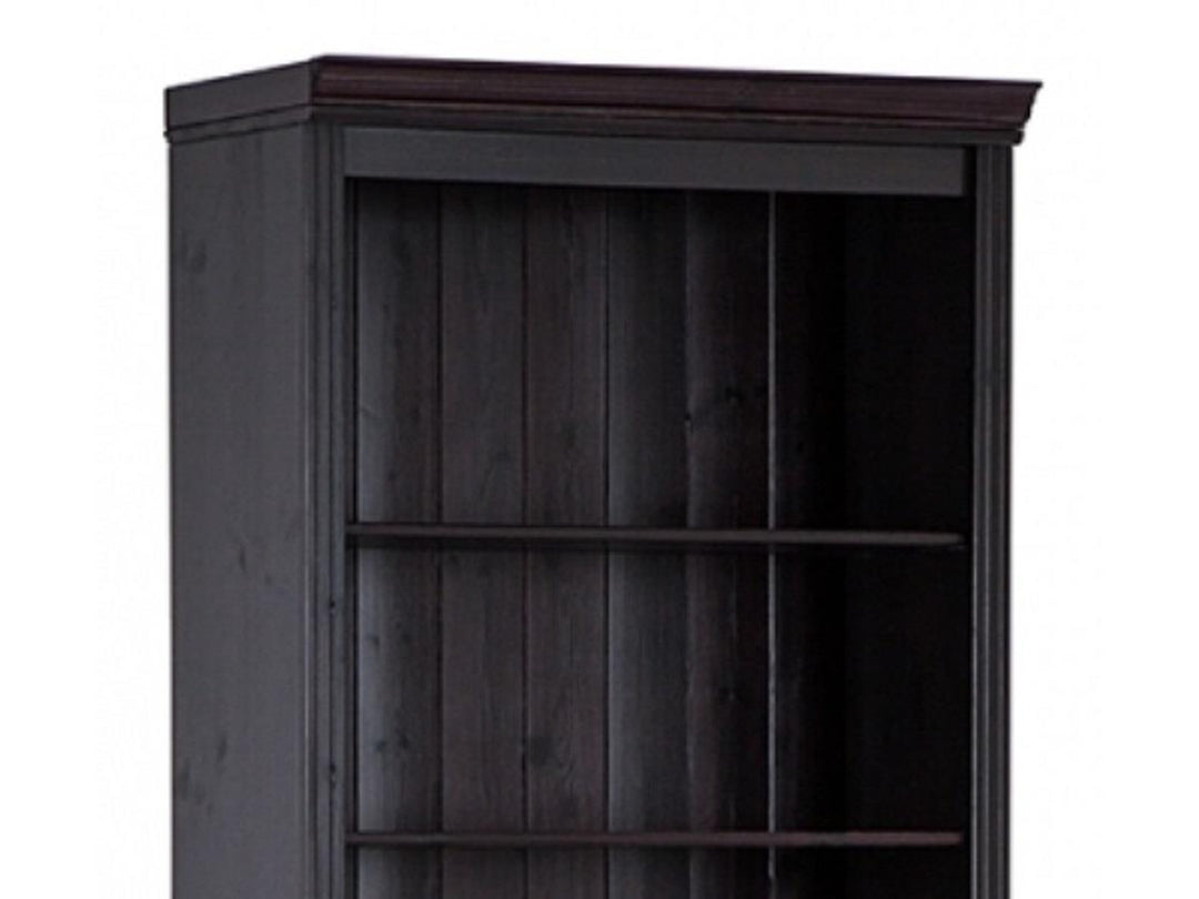 Classic solid wood open bookcase - Rich Brown