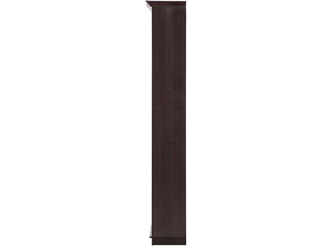 Natural wood open bookcase - Rich Brown