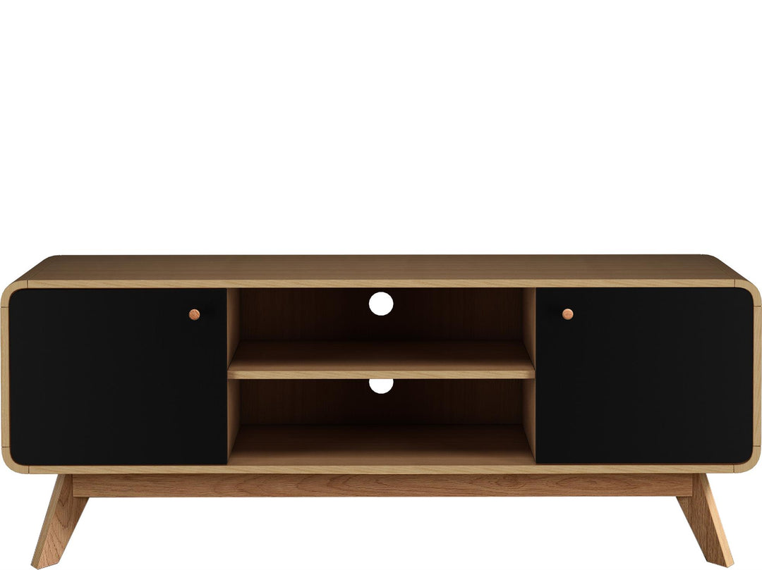 Oak TV Console Stand   - Walnut