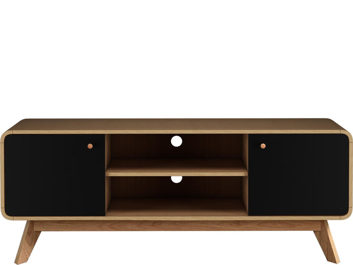 Oak TV Console Stand   - Walnut