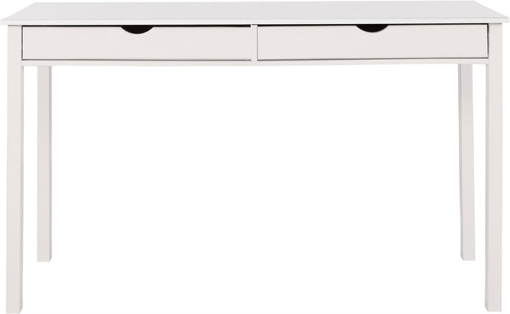 slim desk  with drawers - White