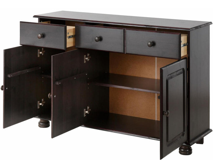 Sideboard with Drawers and Cabinets - Rich Brown