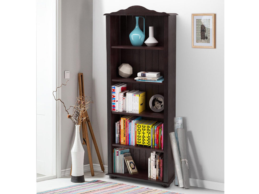 Easy Assembly Bookcase - Rich Brown