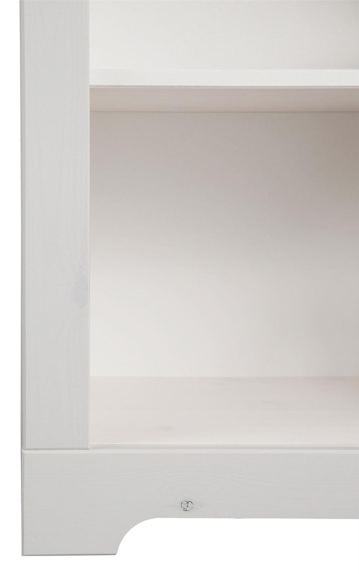 Contemporary Open Bookcase - White