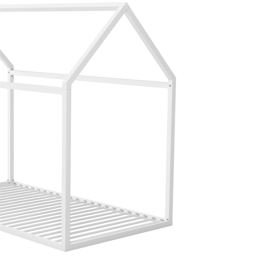 Durable Rowan Valley Skyler Metal House Bed -  White  -  Twin