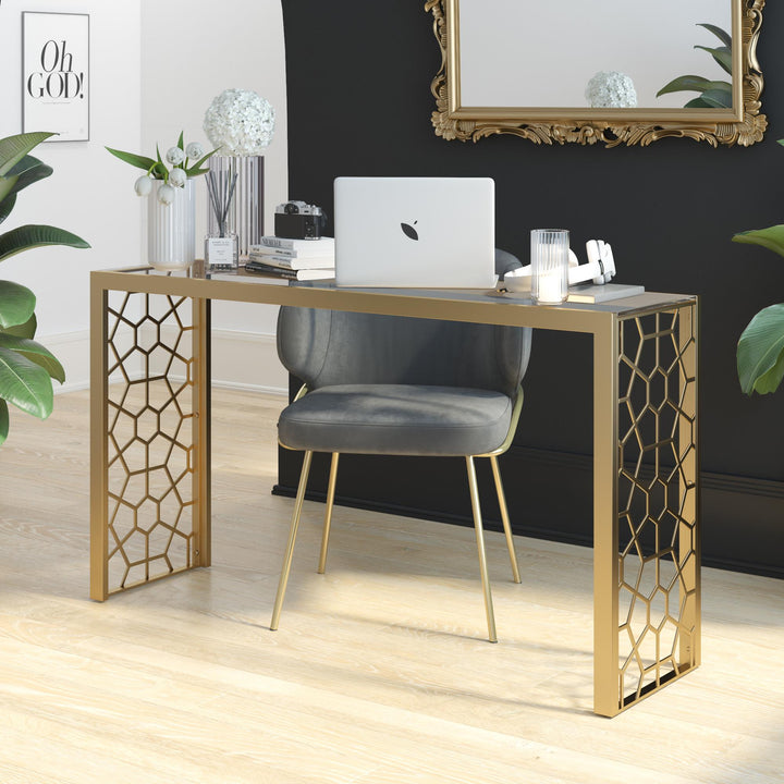 Stylish Juliette console table -  Gold