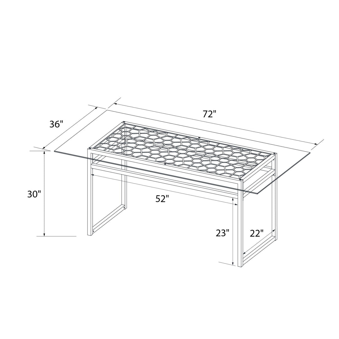 Best stylish Juliette glass dining table -  Gold