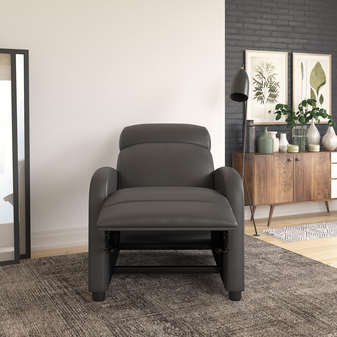 Moby Pushback Recliner Chair with Multiple Reclining Positions - Gray