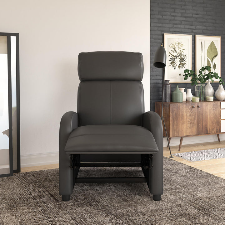 Moby Pushback Recliner Chair with Multiple Reclining Positions - Gray