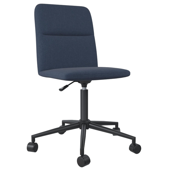 Olten Modern Office Desk Chair on Castors with Adjustable Height - Navy
