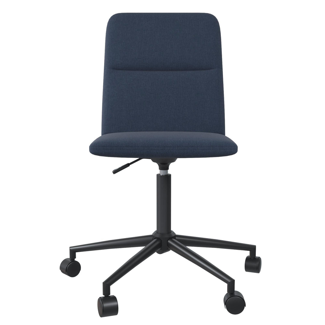 Olten Modern Office Desk Chair on Castors with Adjustable Height - Navy