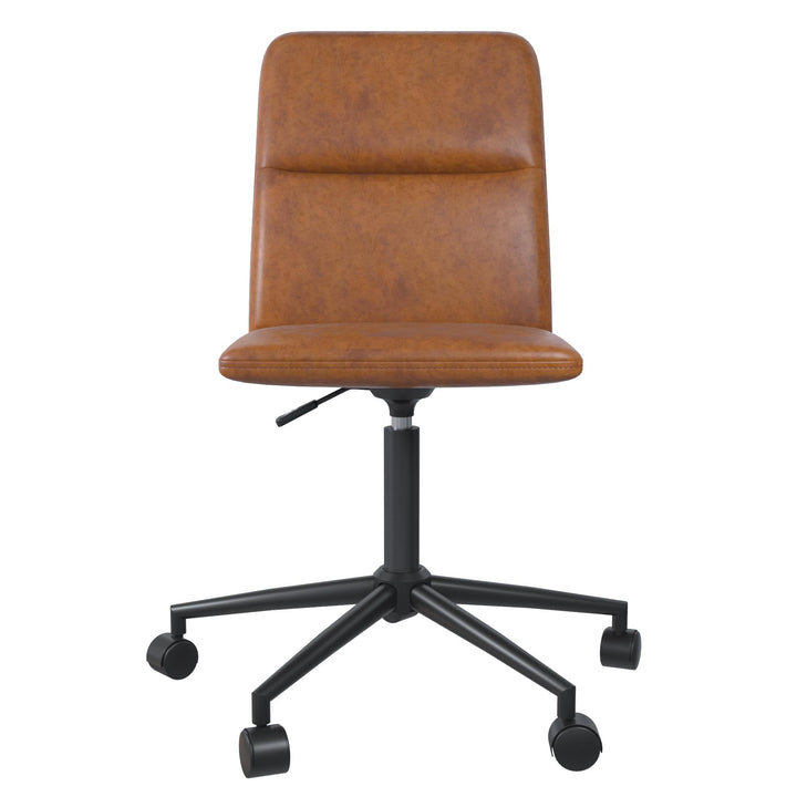 Olten Modern Office Desk Chair on Castors with Adjustable Height - Camel