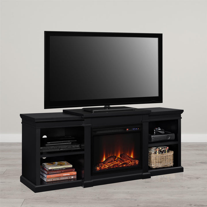 Manchester Electric Fireplace TV Stand -  Black