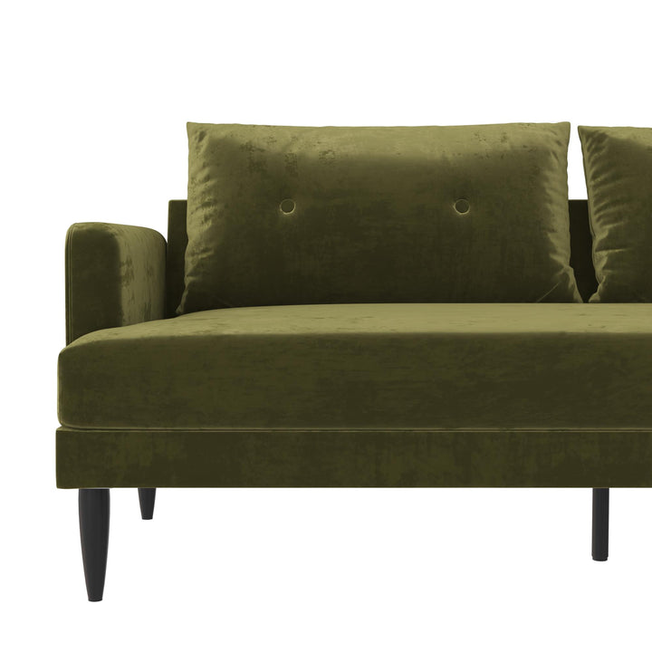 Elegant sofa with pillowback -  Olive Green