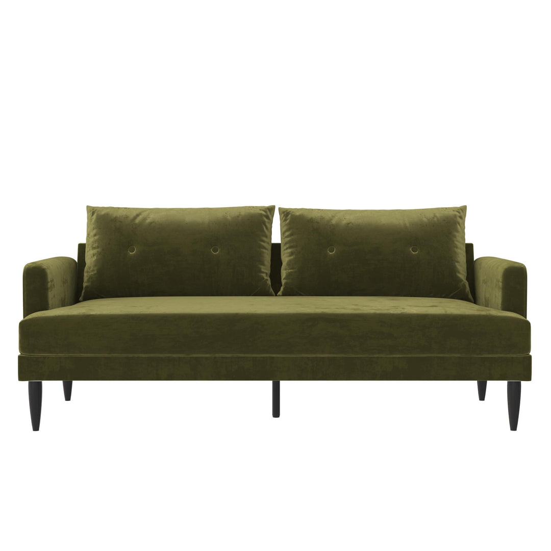 Bailey Pillowback Sofa  -  Olive Green