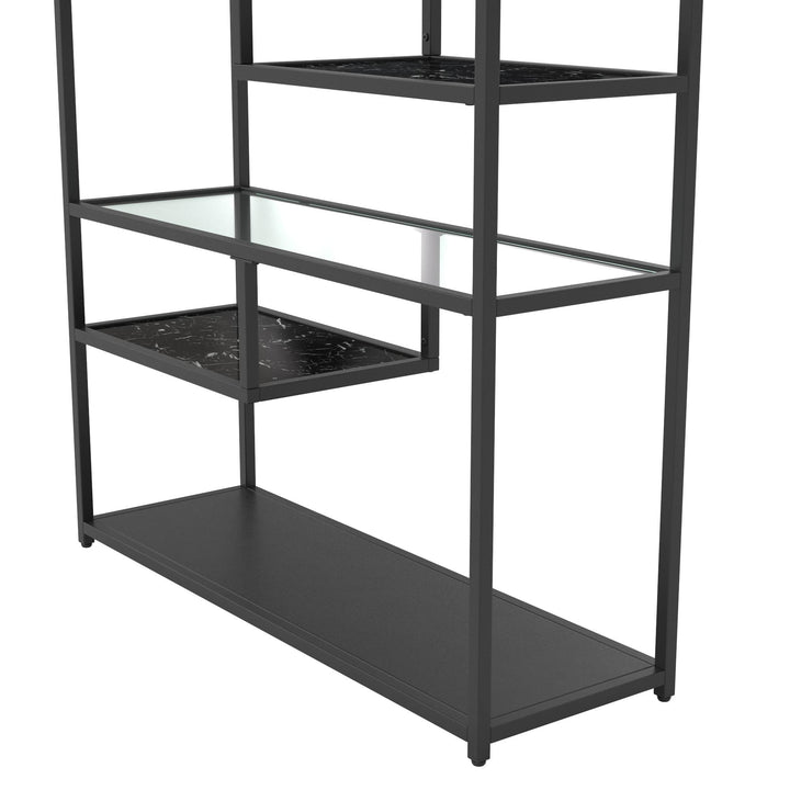 Unique geometric shelving unit Moriah -  Black