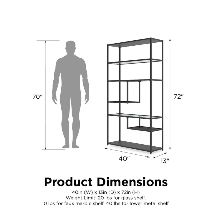 Modern Moriah storage étagère -  Black