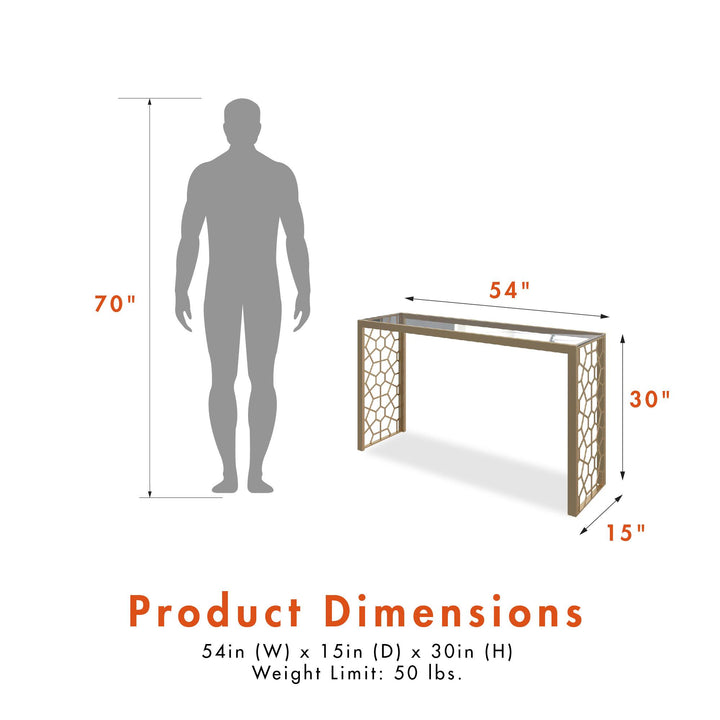 Stylish console table online -  Gold