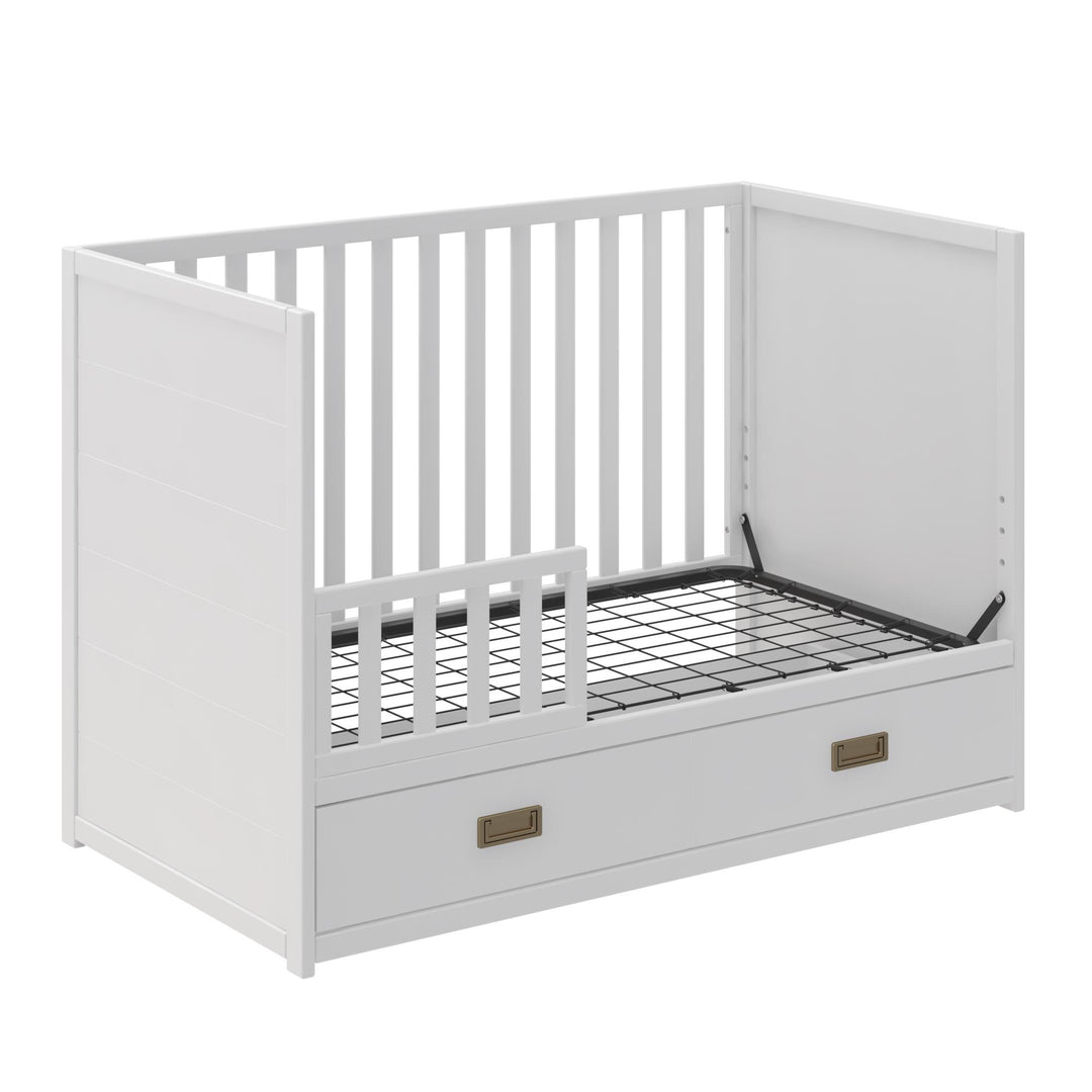 Wood Storage Crib for Baby -  White