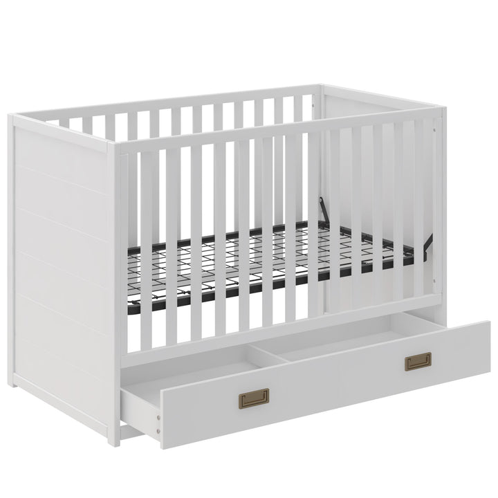 Modern 3 in 1 Convertible Crib -  White