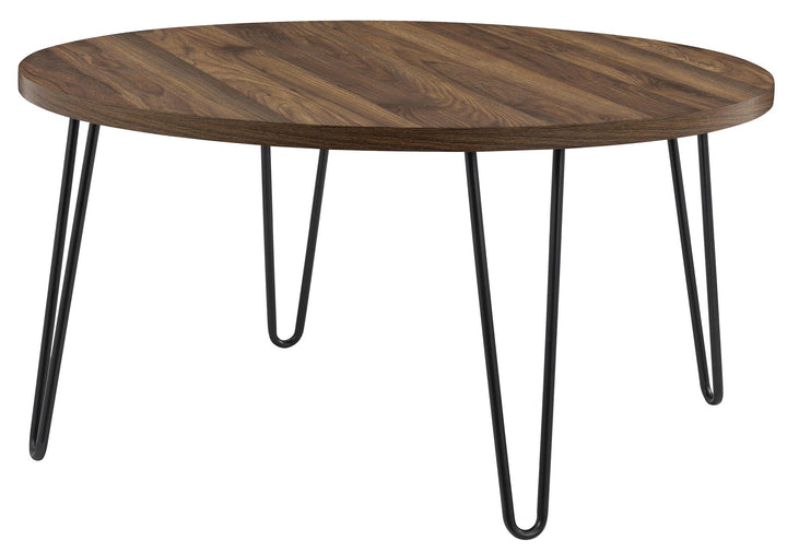 Vintage-inspired Owen coffee table with unique leg design -  Florence Walnut