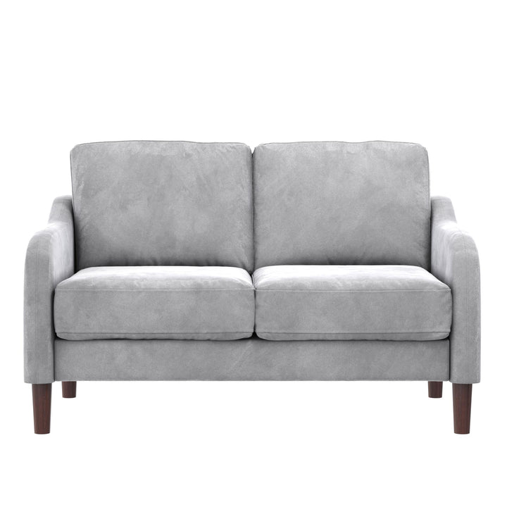 Marbella Velvet Upholstered 2-Seater Loveseat Sofa - Gray
