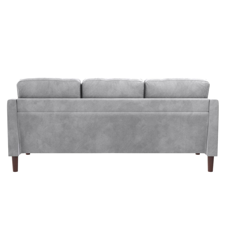 Marbella Velvet Upholstered 3-Seater Sofa - Gray