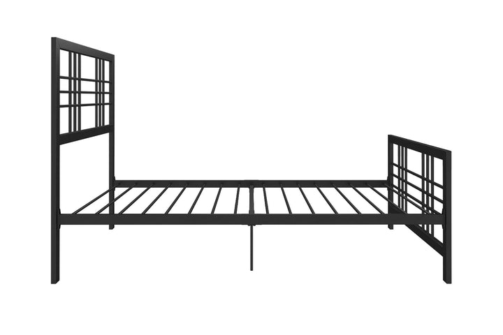 Burbank Metal Frame Bed with Adjustable Heights for Under Bed Storage - Black - Twin