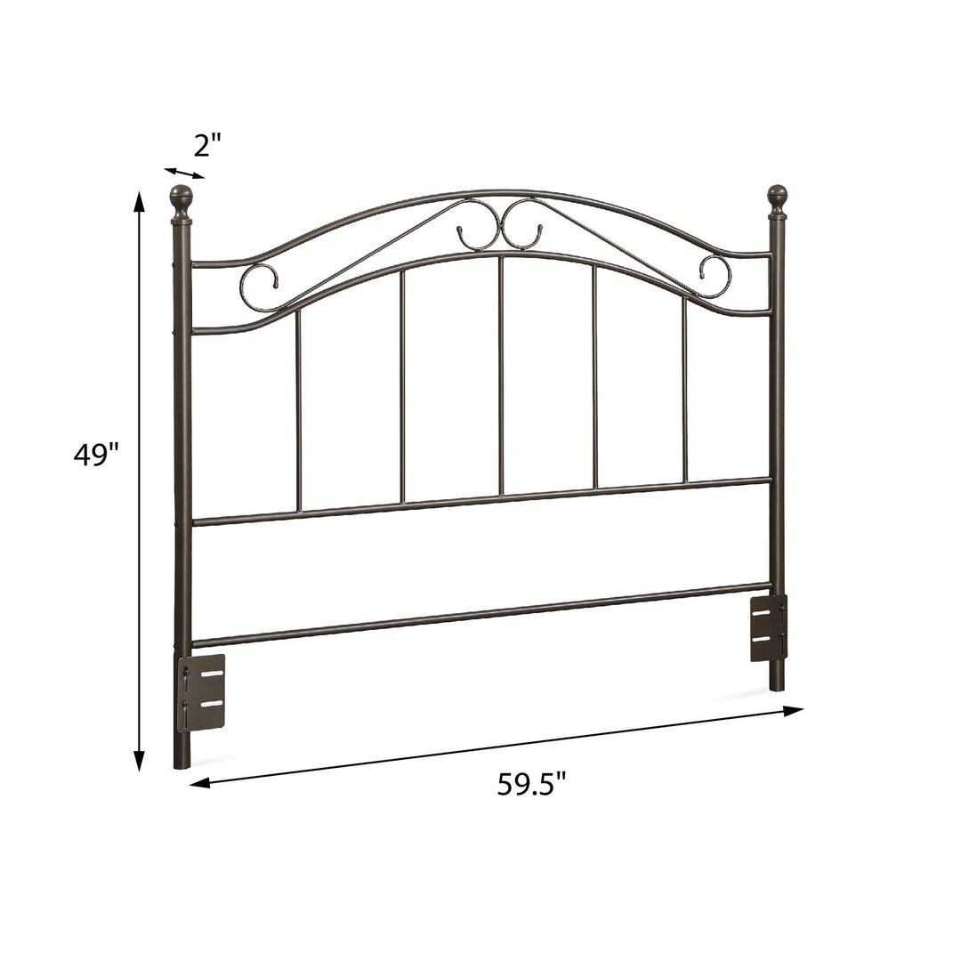 Metal Headboard Adaptable for Full/Queen Size Beds -  Bronze