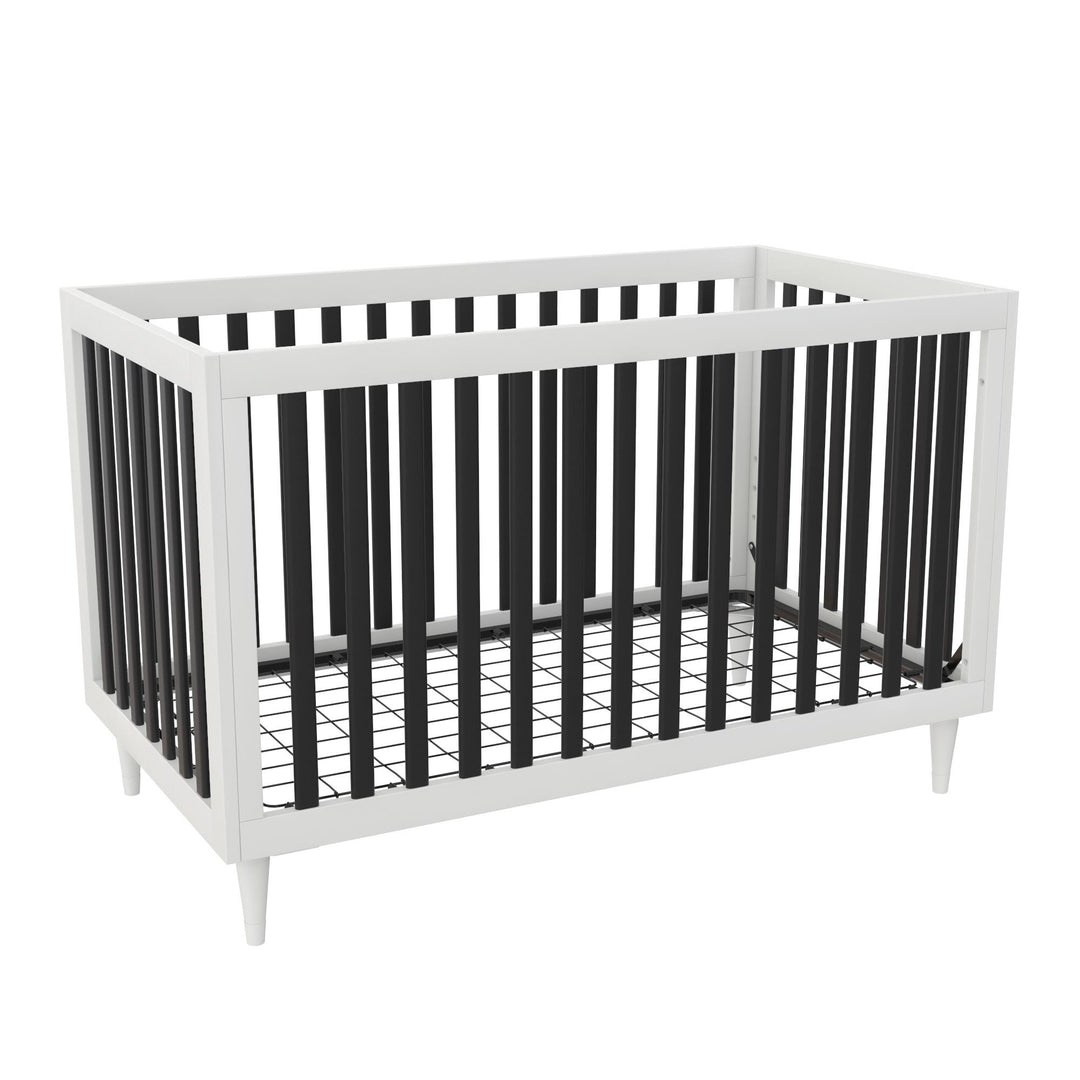Rowan Valley Flint 3 in 1 Crib with Adjustable Heights - White