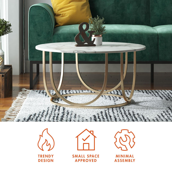 Stylish coffee table online -  Faux Marble